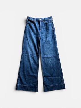 J.Crew Wide Leg High Waist Trouser Jeans Preppy Classic Size 28x32 Minimalist